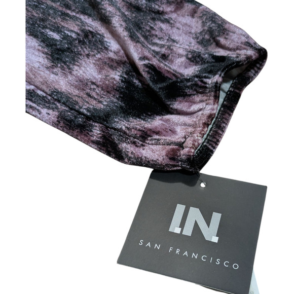 I.N. San Francisco - Soft Velour Women's Top-Multi Brown/Black/Mauve -Size Small - Picture 7 of 8